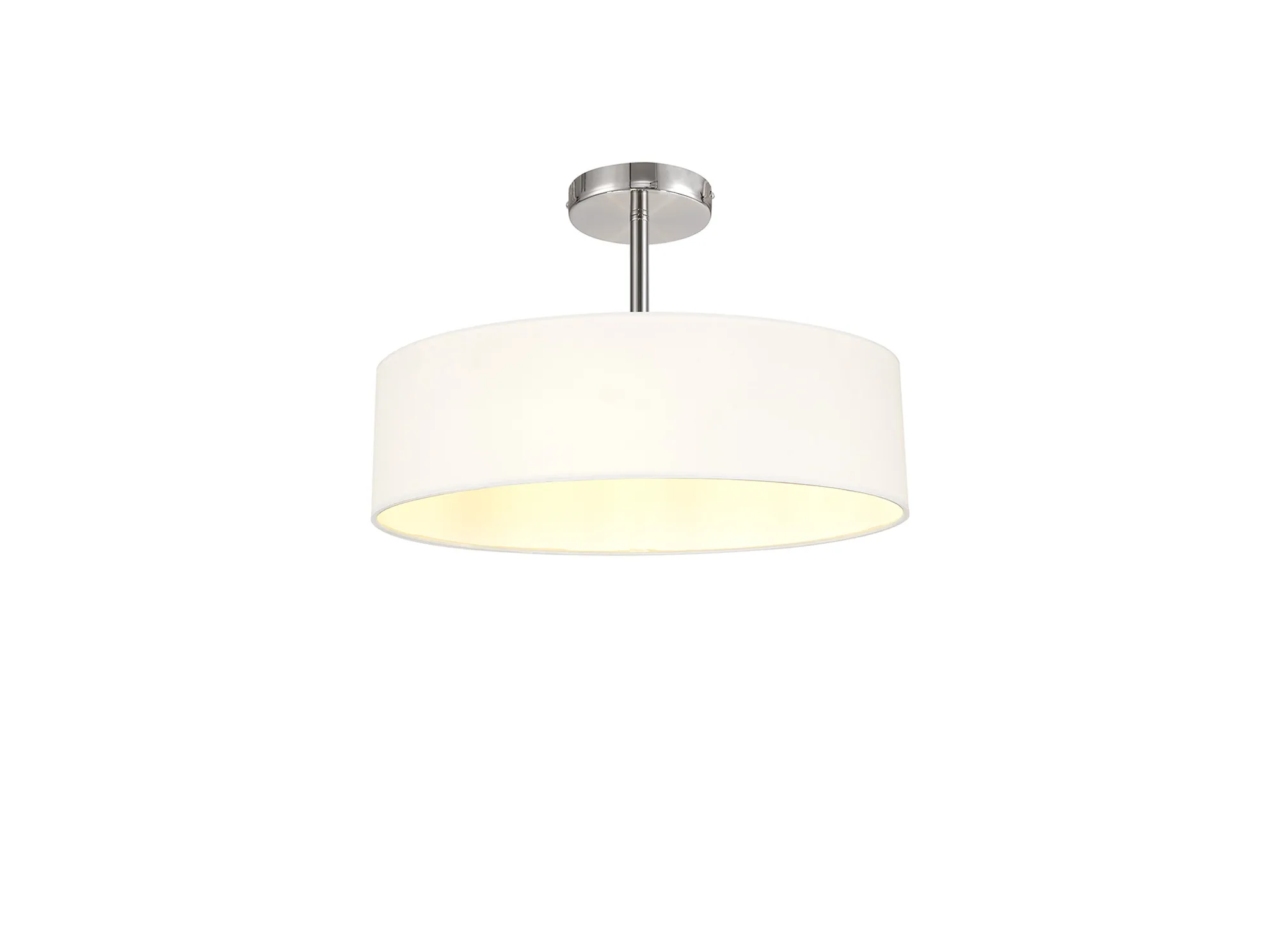 DK0739  Baymont 45cm, Semi Flush 5 Light Polished Chrome, Grey/White
